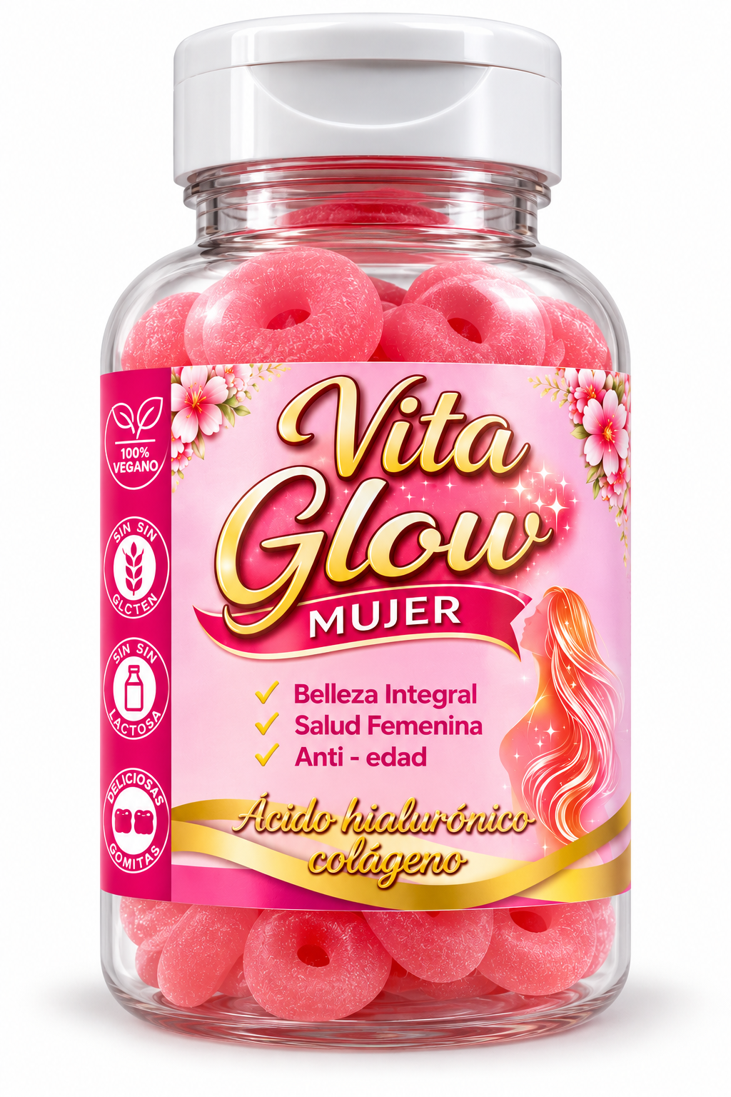 Vita Glow Mujer_ Gomitas Rosadas